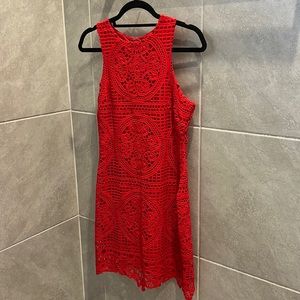 J.O.A red eyelet above the knee dress